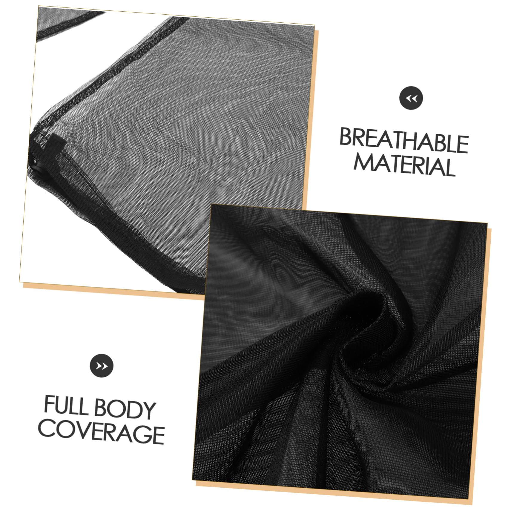 COLLBATH Moskitonetz Kleidung aus Mesh für Damen und Herren, Schwarz