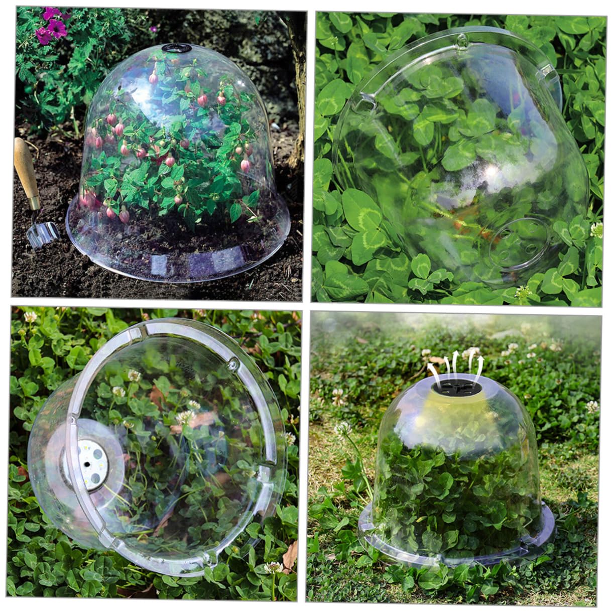 Toyvian 6 Pièces Cloche de Jardin Transparente Protection Gel Froid pour Plantes Fleurs Couverture de Culture Réutilisable pour Jardinage à Projets Paysagers