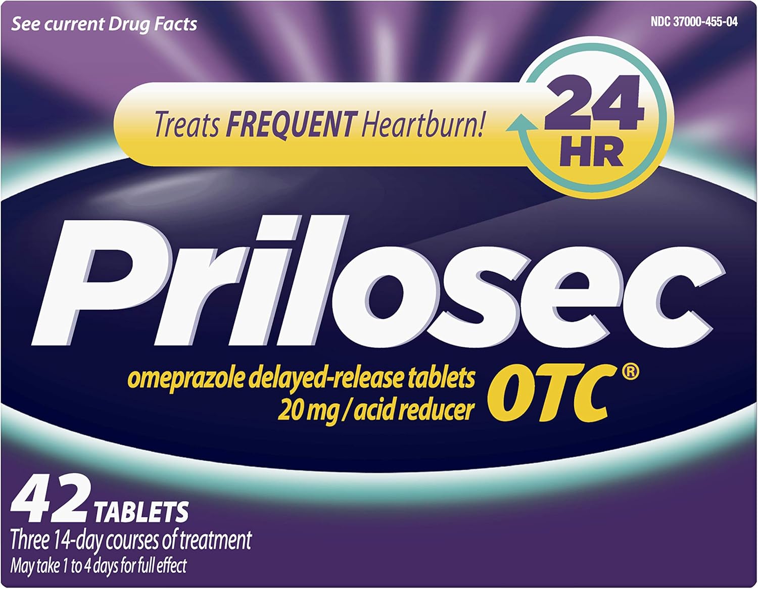 (EXP:2/26)Prilosec OTC Frequent Heartburn Relief Medicine and Acid Reducer 42 Tablets Omeprazole Delayed-Release Tablets 20mg - Proton Pump Inhibitor (OLD) 42 Count (Pack of 1)