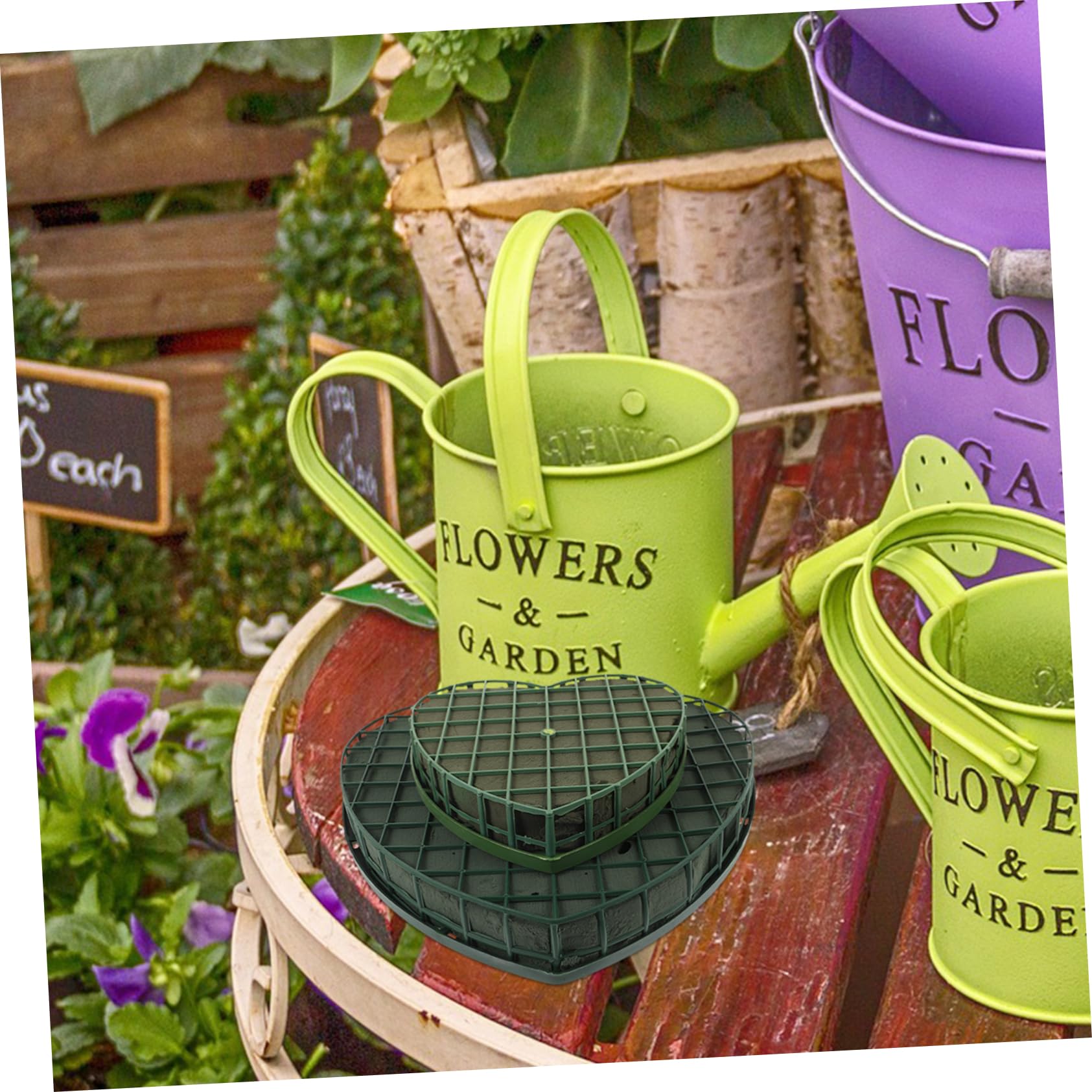 FOMIYES 4Pcs Heart Shape Reusable Floral Foam Wet and Dry Floral Foam Blocks Arrangement Brick for Wedding Christmas Florist Home Decor