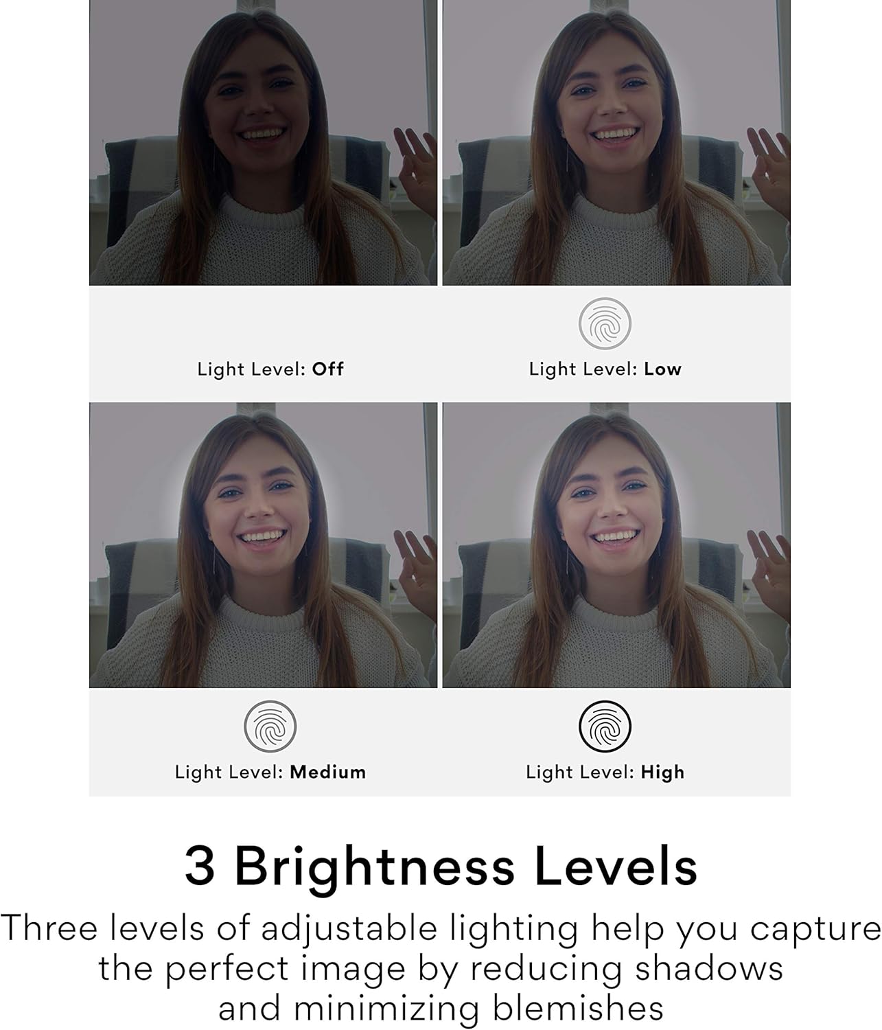 MEE audio CL8A 1080p HD Webcam with Ring Light, Microphone, Autofocus, Low Light Correction, 360° Rotation; USB Streaming Web Camera for Video Calling via Zoom/Skype on Computer PC Mac Laptop Desktop