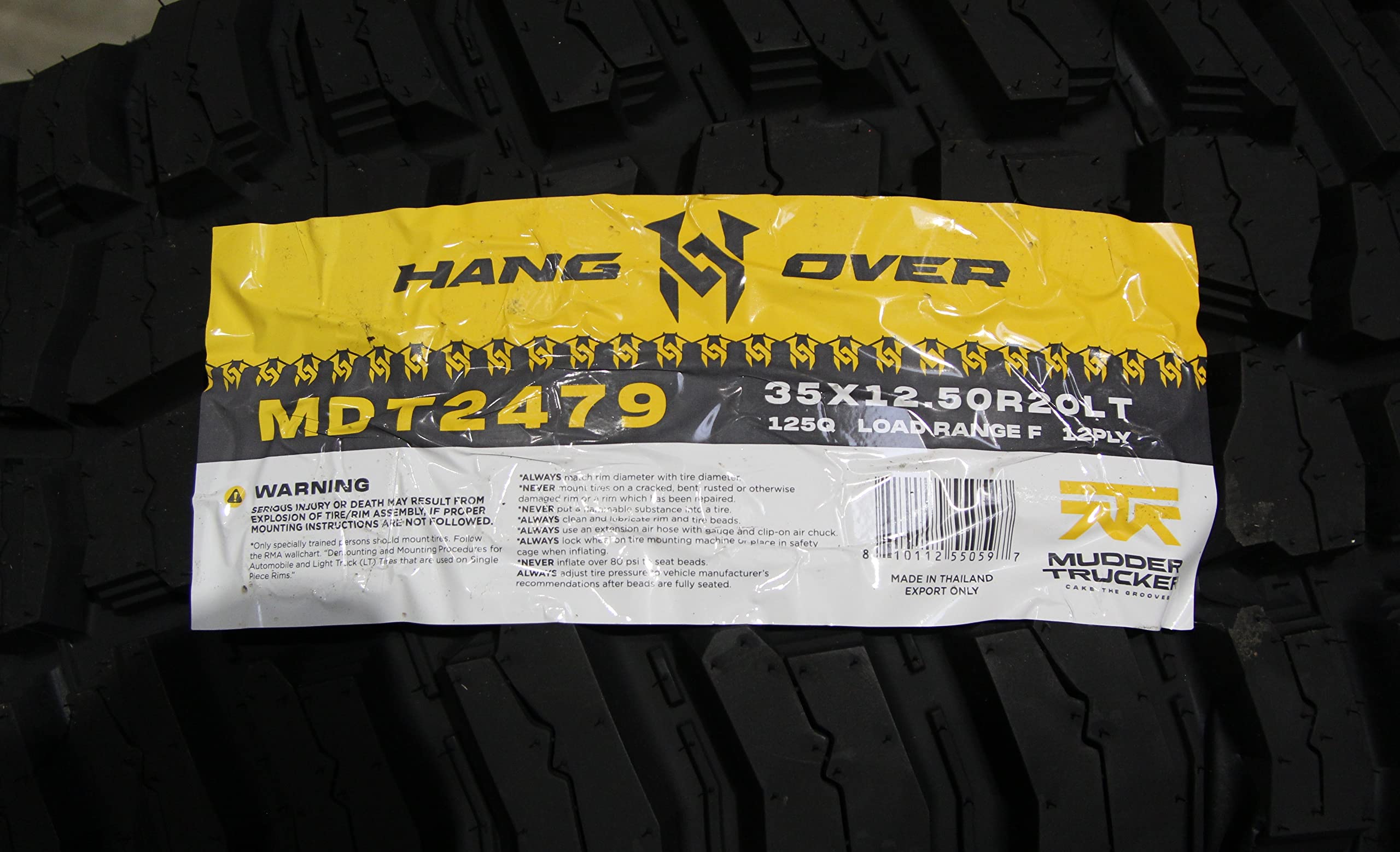 Amazon.com: Mudder Trucker Hang Over M/T Mud Tire(s) 35X12.50R20  