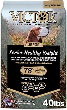 VICTOR Purpose - Senior Healthy Weight Management Dry Dog Food, 40 lb