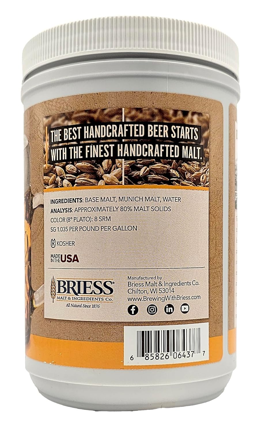 Munich LME (3 lb.) Briess Unhoped Munich Liquid Malt Extract (Pack of 3)