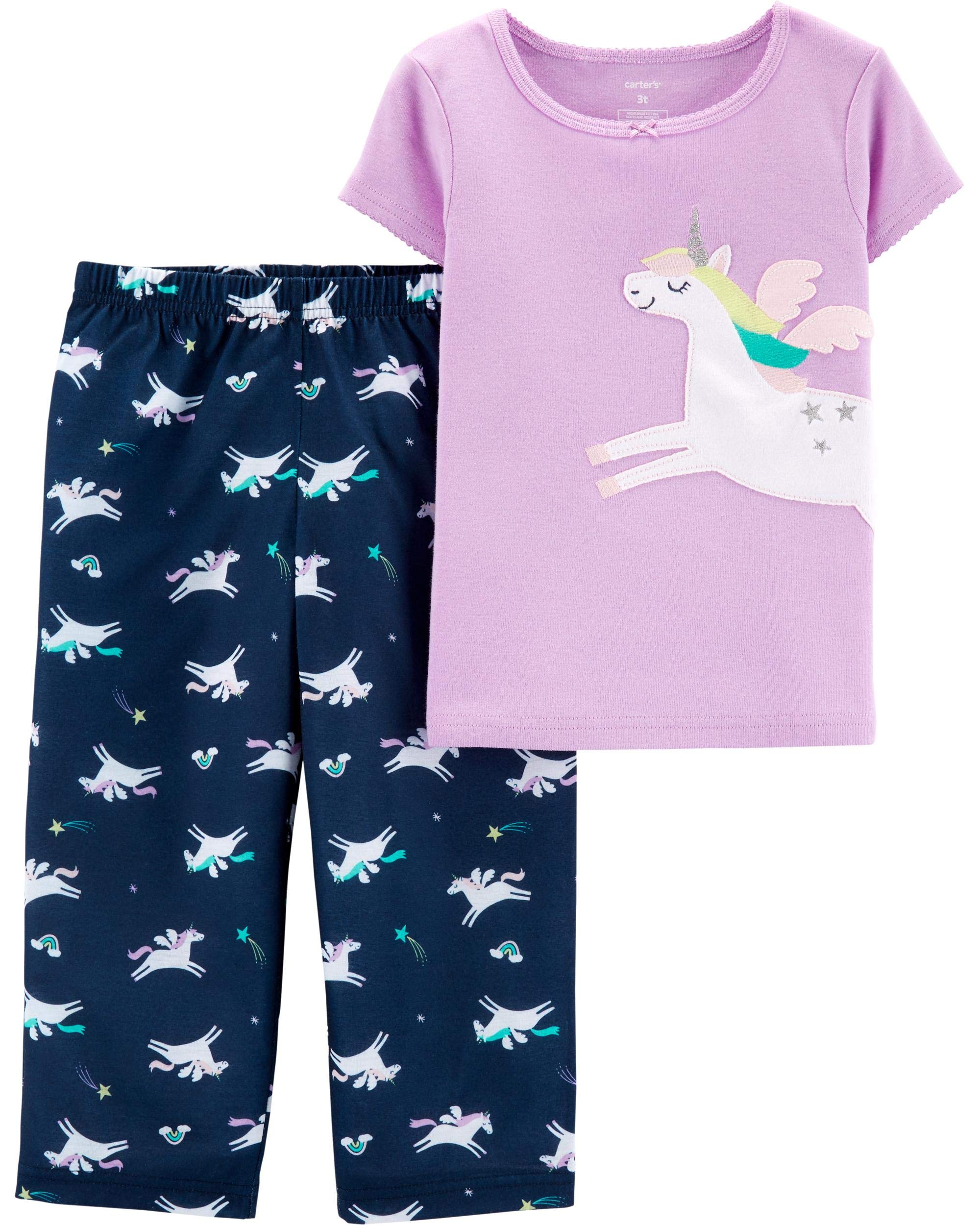 Carter's 2-Piece Unicorn Cotton & Polyester Pajama Set Girls