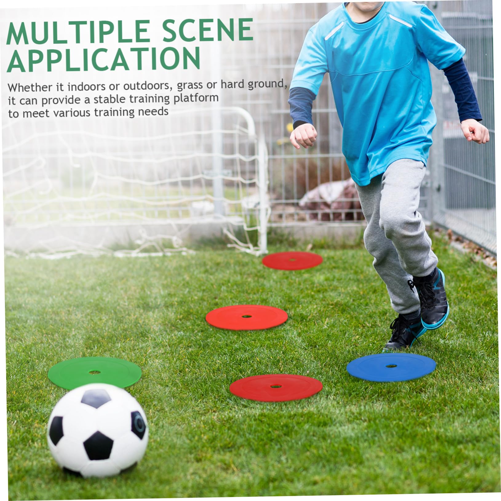 BESTonZON 12pezzi Coni Piatti da Calcio per Allenamento Sportivo Marcatori Disco Piatto per Agilità e Giochi in Classe di Coni per Calcio e Basket Resistente all Usura e Facile da Trasportar