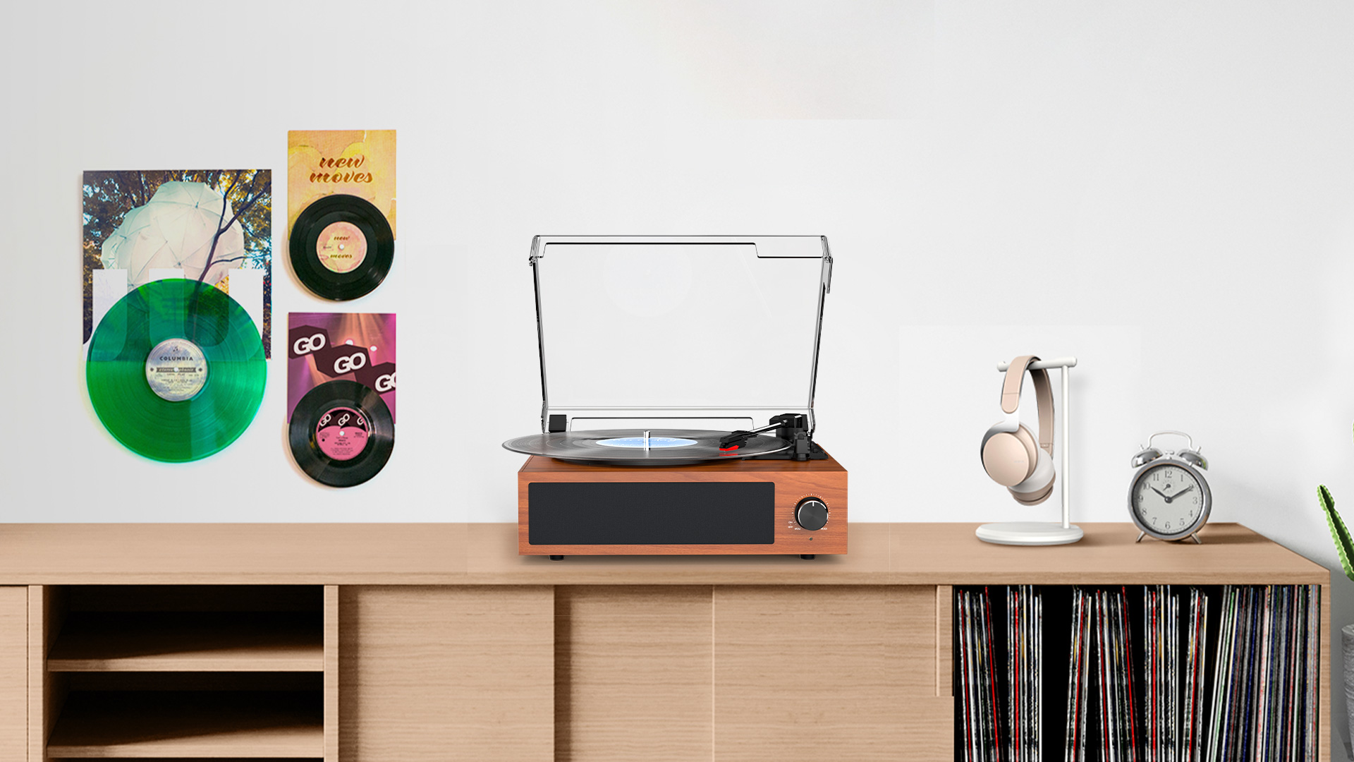 Amazon.com: Vintage Record Player with Built-in Stereo Speakers