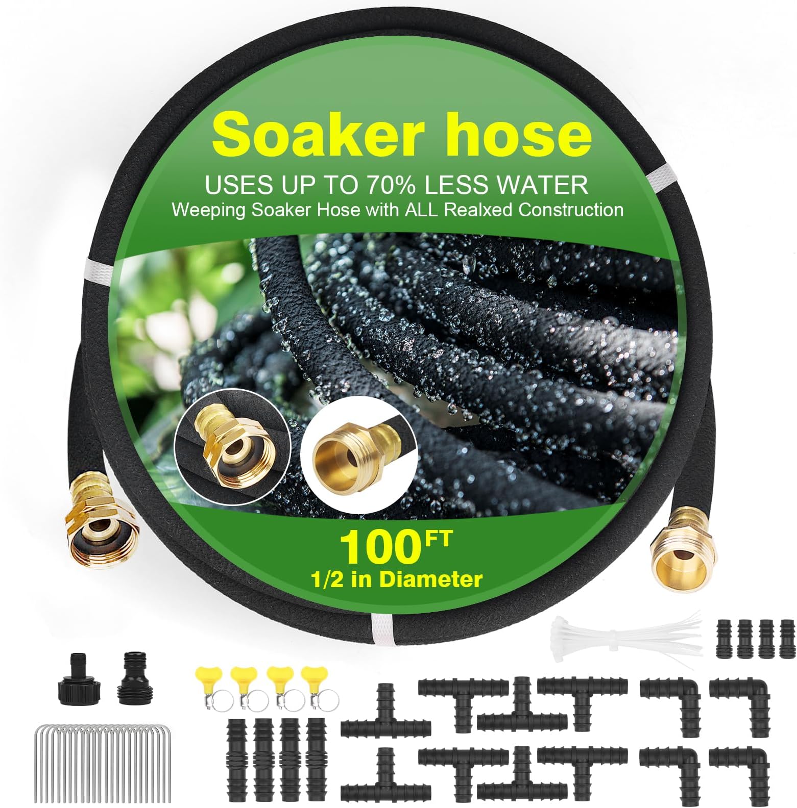 AEACUS Soaker Hose Fittings, Quick Set Connectors, female