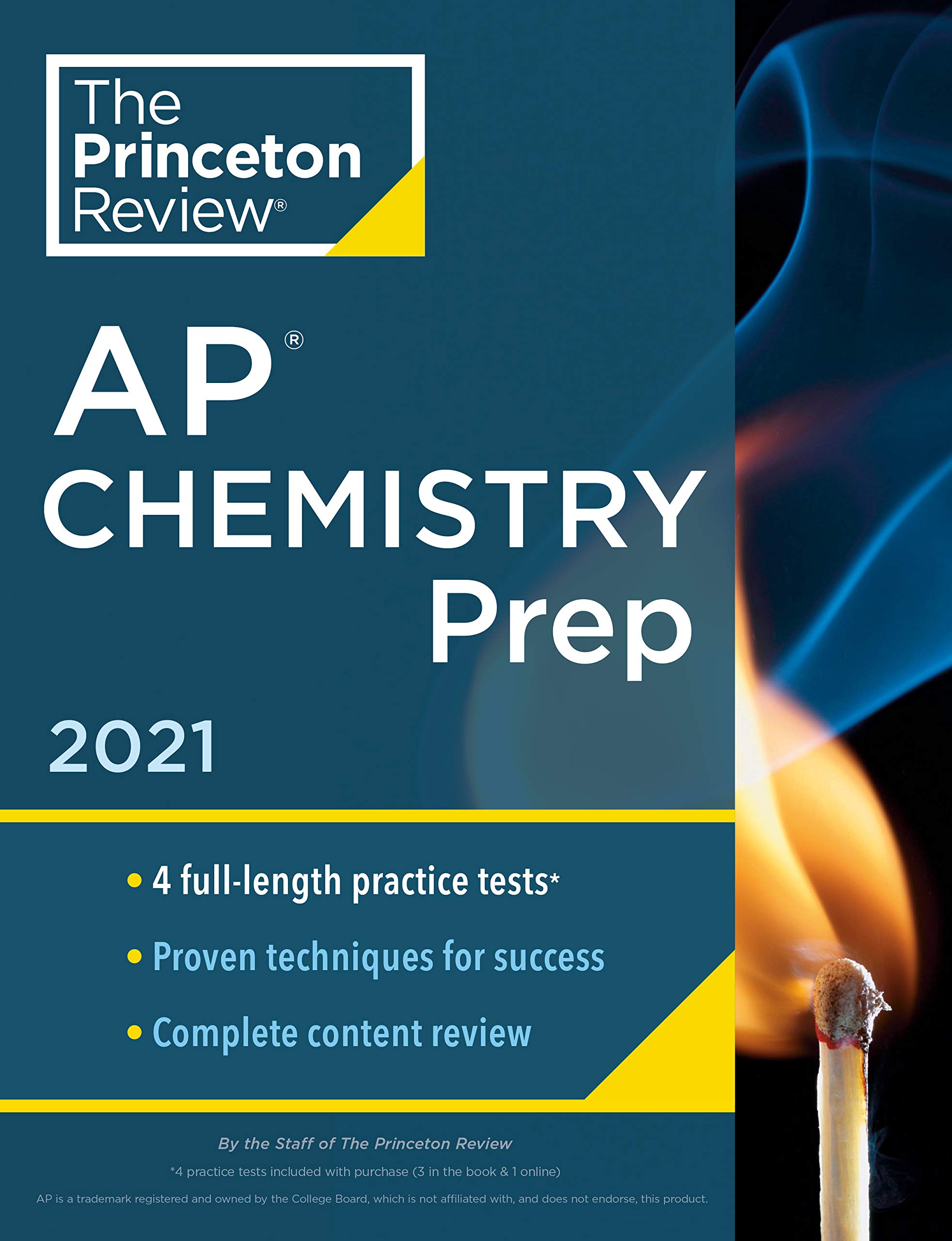 Princeton Review AP Chemistry Prep, 2021: 4 Practice Tests + Complete Content Review + Strategies & Techniques (College Test Preparation)