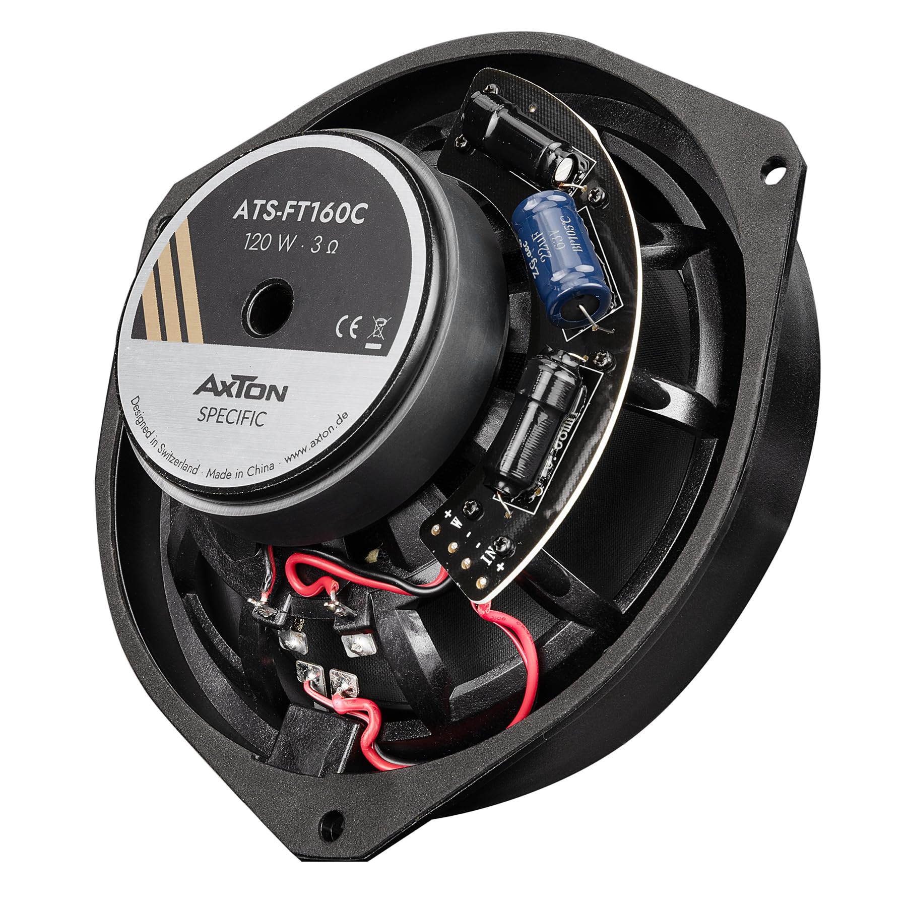 AXTON ATS-FT160C - Sistema di componenti a 2 vie, compatibile con veicoli Fiat Ducato, Plug & Play Front Car Speaker per porta da incasso, 80 W RMS, 1 coppia