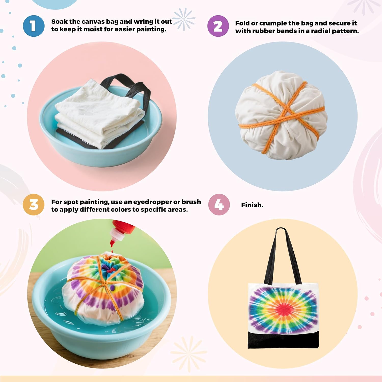 Joyclub 10 Pack Large Canvas Tote Bags Bulk Sublimation Blanks with Long Handle 18.5 x 15 x 4 inch Heavy Duty Totes Polyester Bags Wide Reusable Grocery for DIY Decorating Crafting Painting Shopping - Image 8