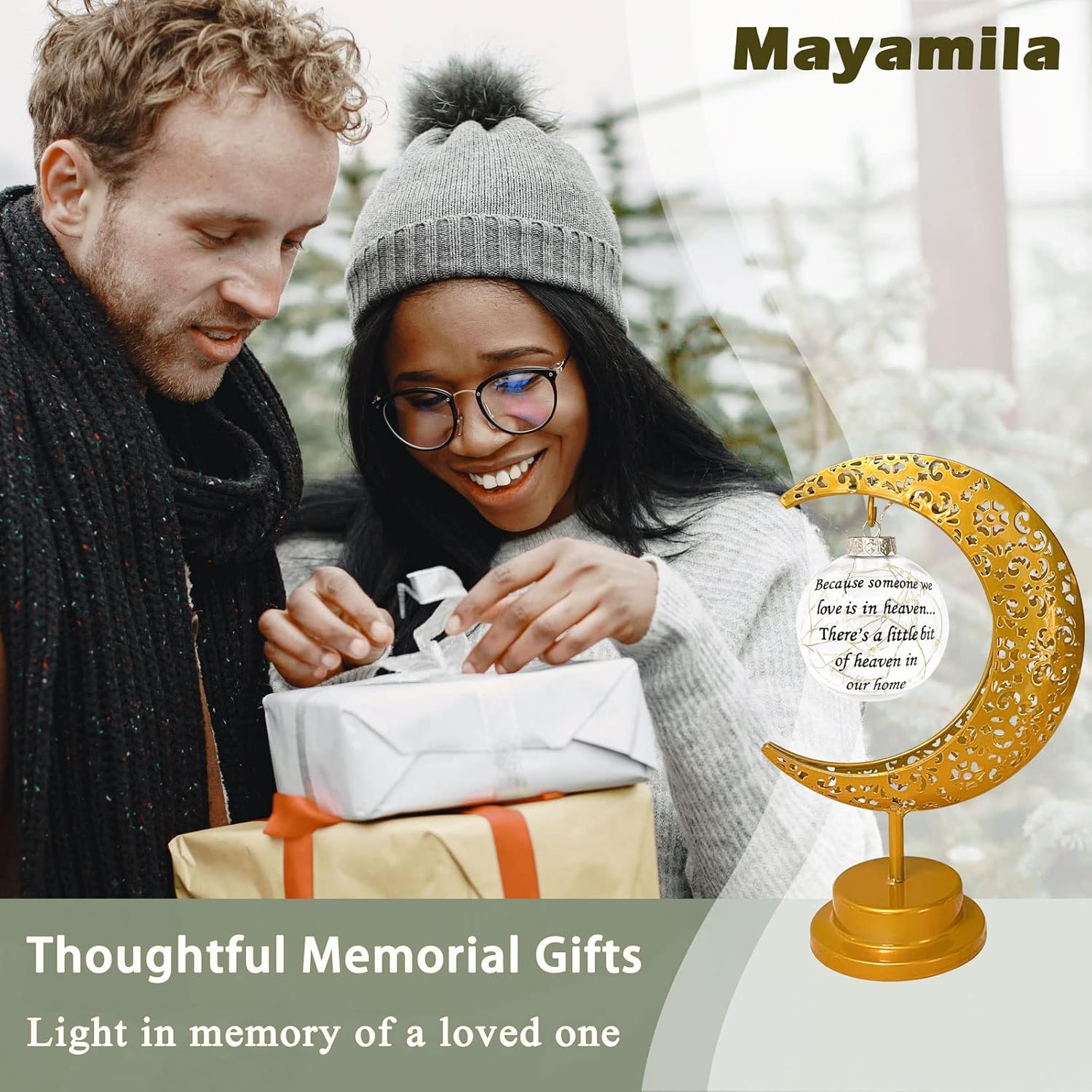 Sympathy Moon Lamp: Memorial & Bereavement Gift for Loss of Loved One - Mom, Dad or Family Member