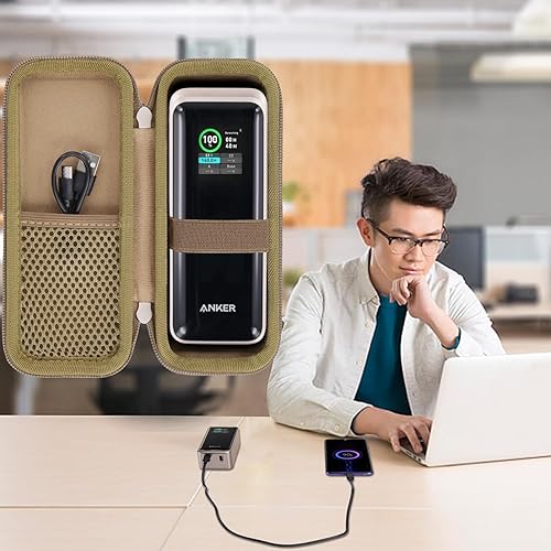 Vista 45 de khanka Funda de viaje Anker Prime Power Bank 27650mAh 250W Negro