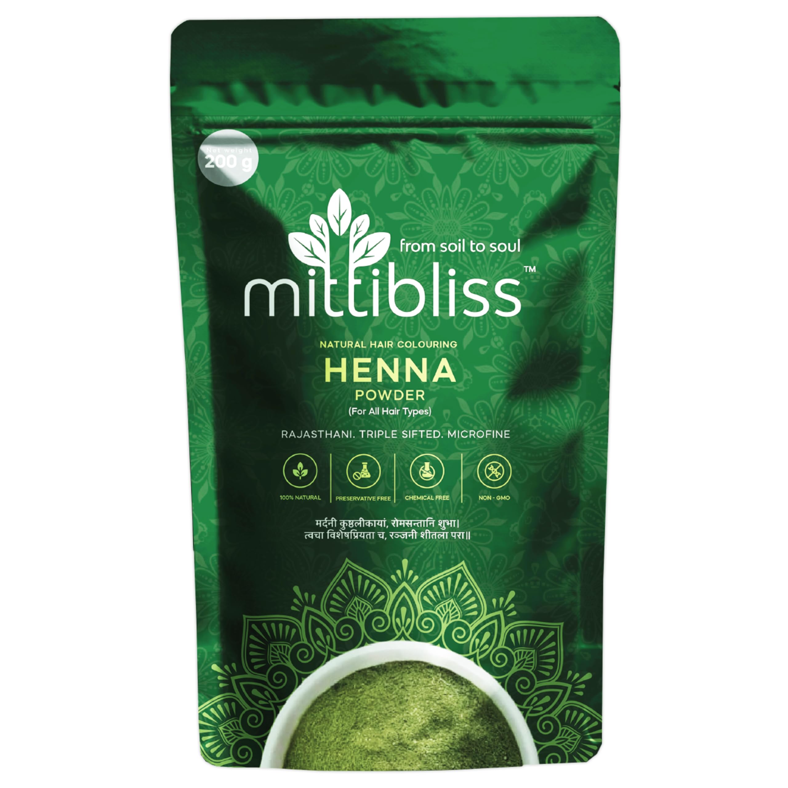 Herbal Henna Mehendi Powder Natural Hair Colour and Conditioner Triple Sift 200g-image-40