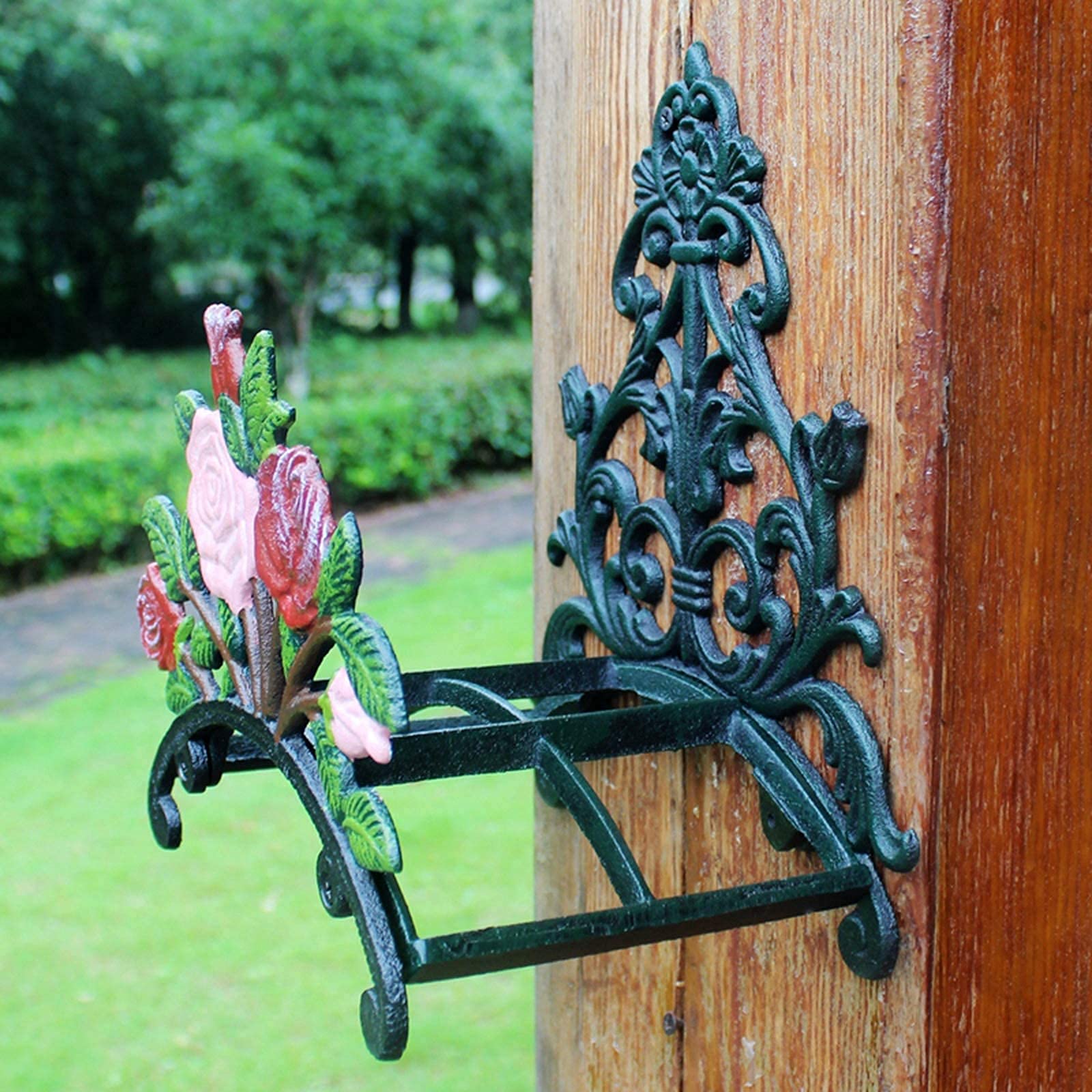 Tenedor de Manguera de Hierro Fundido de Servicio Pesado, jardín y Patio pollas Decorativas de Pared Manguito montado en la Pared Tubería de Agua de Butler Sostiene, Perchero, Percha, Decoraciones de