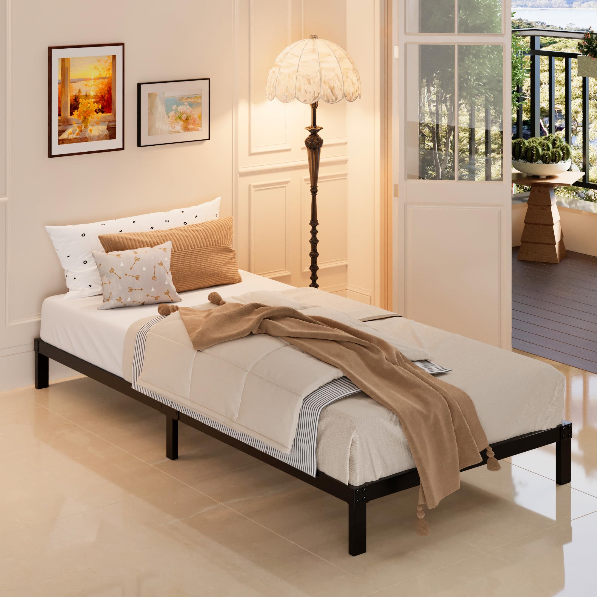 Amazon.com: Maenizi XL Twin Bed Frame No Box Spring Needed, 8 Inch