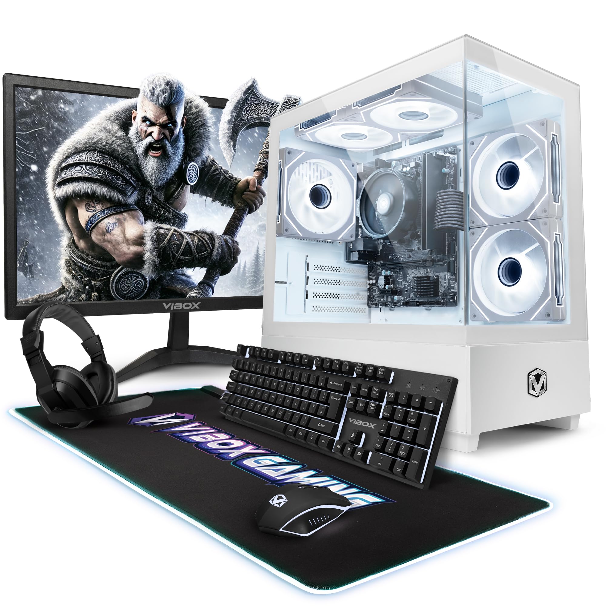 Vibox VI-214 PC Gaming Completo • Monitor 22" • AMD Ryzen 3 3200G 4 Cores • Radeon Vega 8 • 16GB RAM • 1TB SSD • Linux OS • WiFi