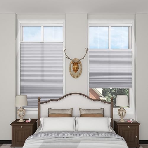 Persianas celulares sin cordones con filtro de luz personalizado, persianas para oscurecer la habitación, 33 pulgadas de ancho x 36 pulgadas de