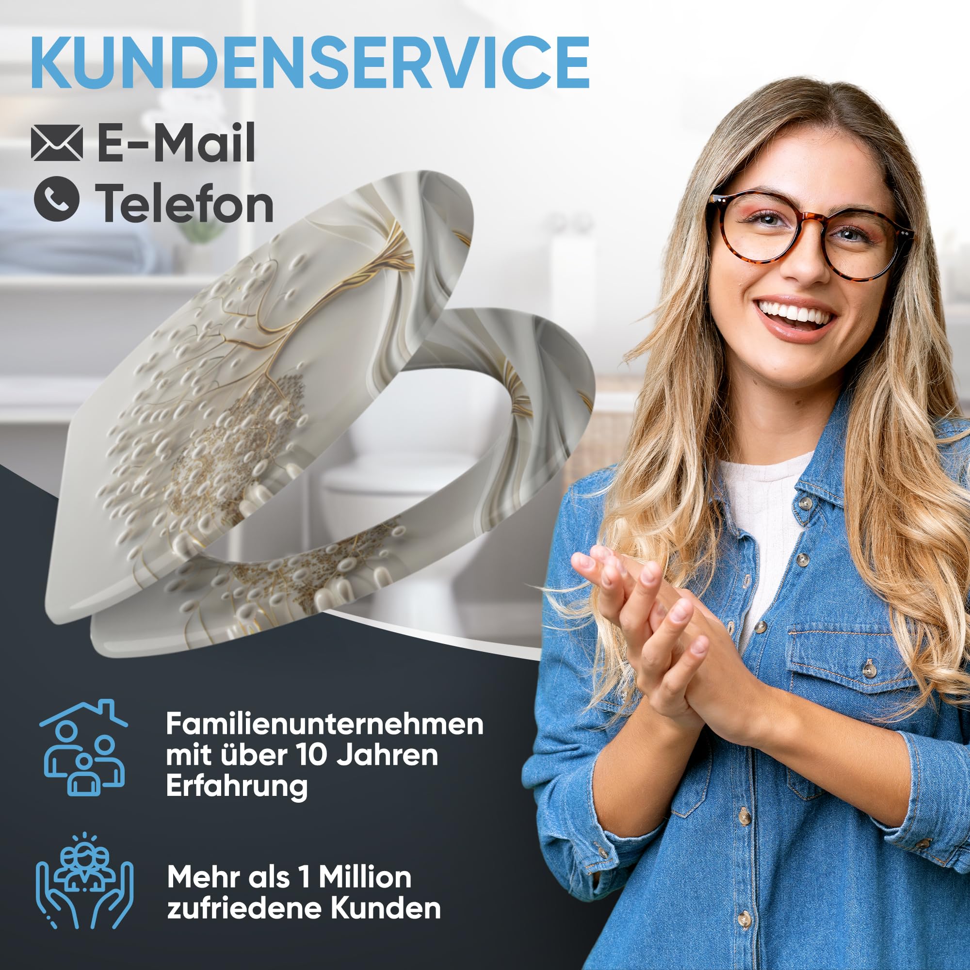 Sanilo WC Sitz mit Absenkautomatik & Schnellverschluss, Toilettendeckel per Knopfdruck abnehmbar, einfache Montage von oben (Tree of Life)