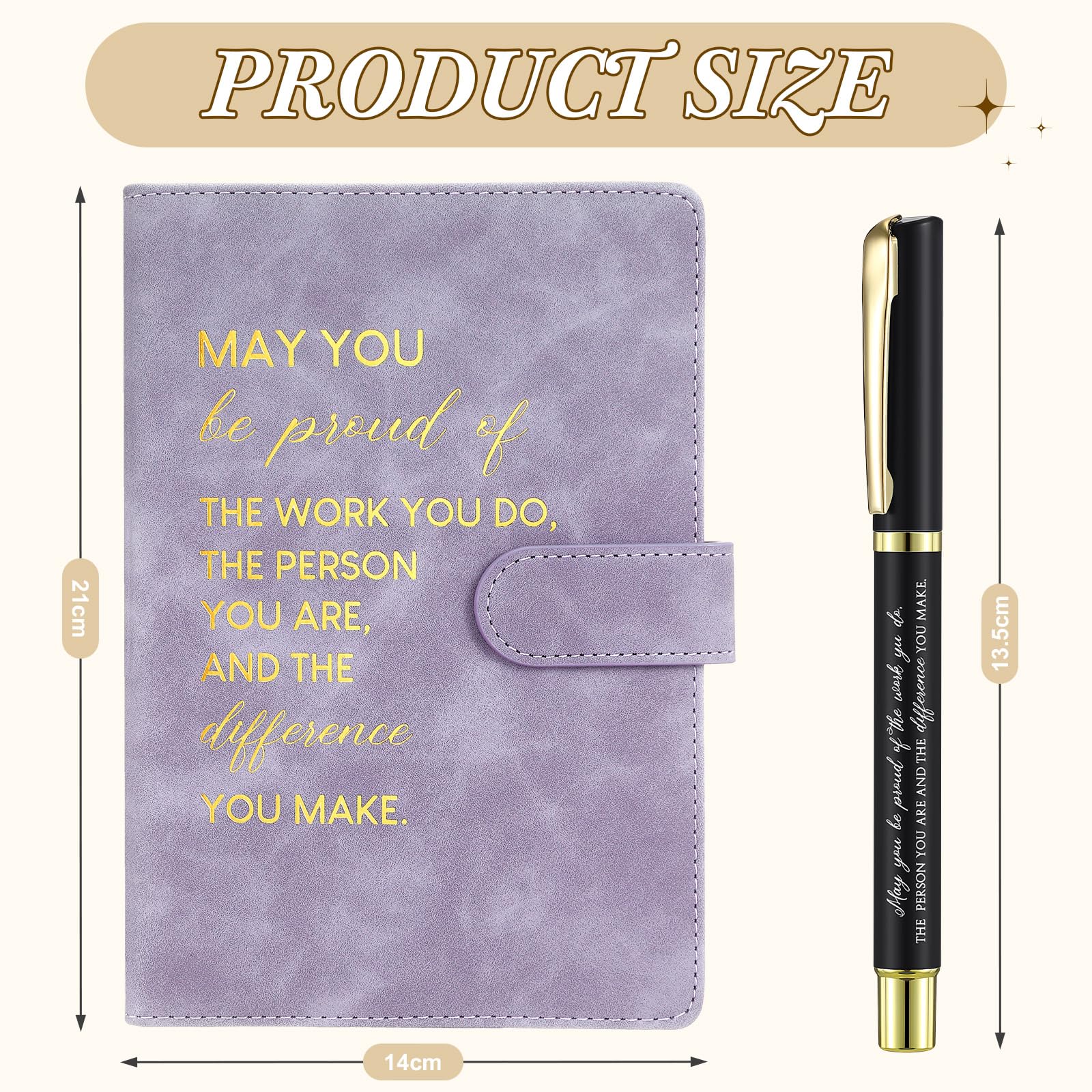 Sinmoe Inspirational Leather Notebook and Pen Set - Image 2