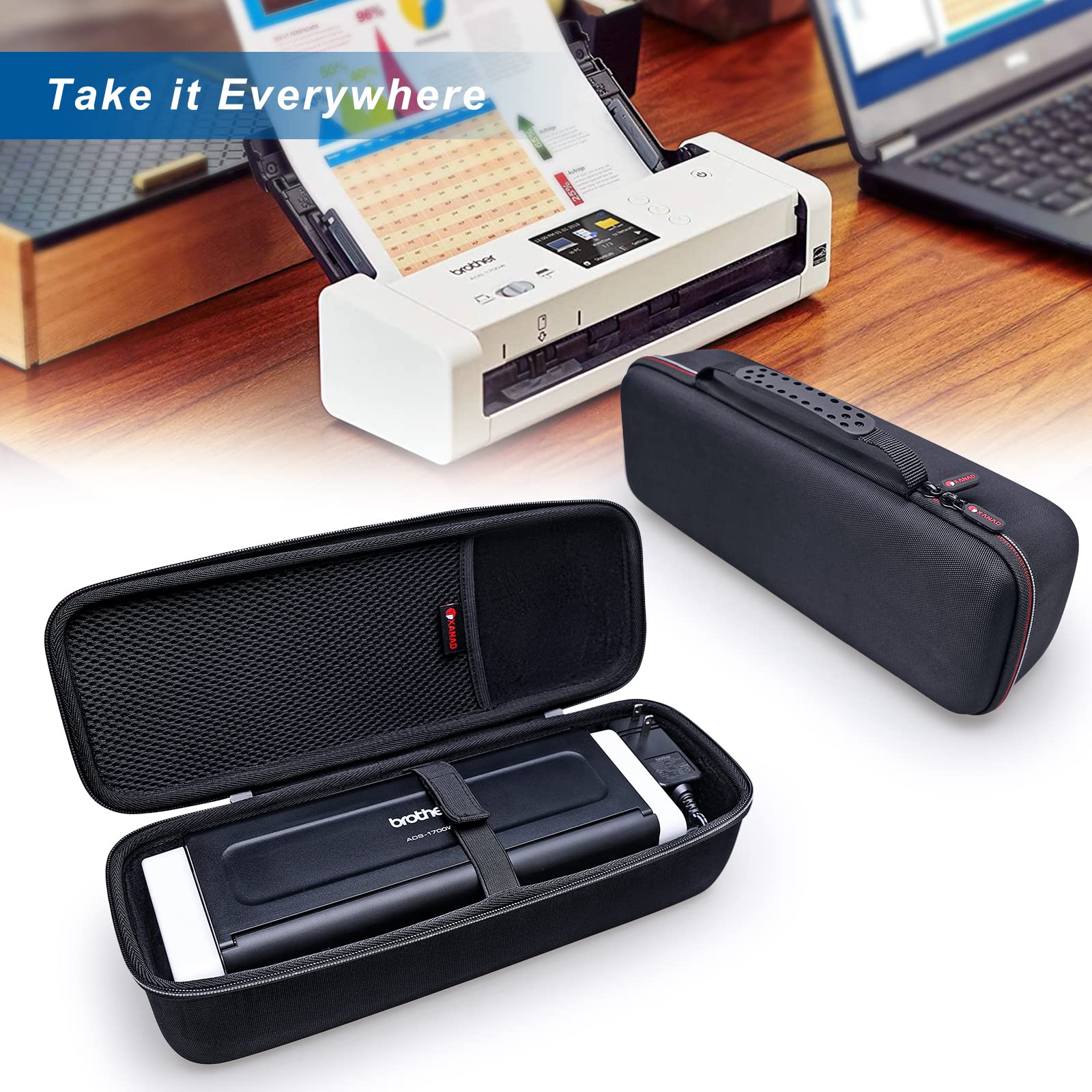 Brother ADS-1800W / ADS-1700W Funda para Escáner de Documentos Inalámbrico