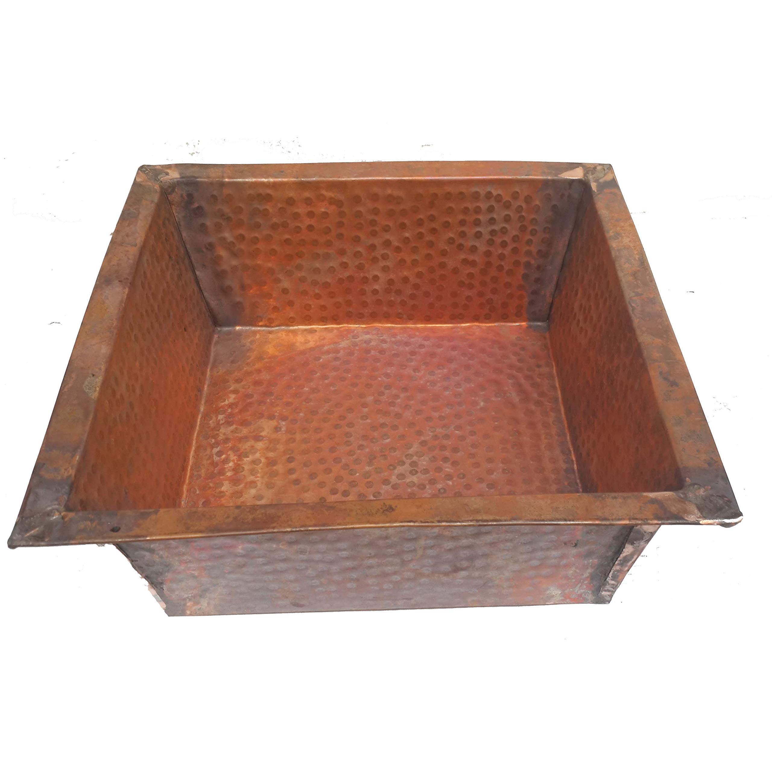 Rustic Square Copper Multi Purpose Bowl