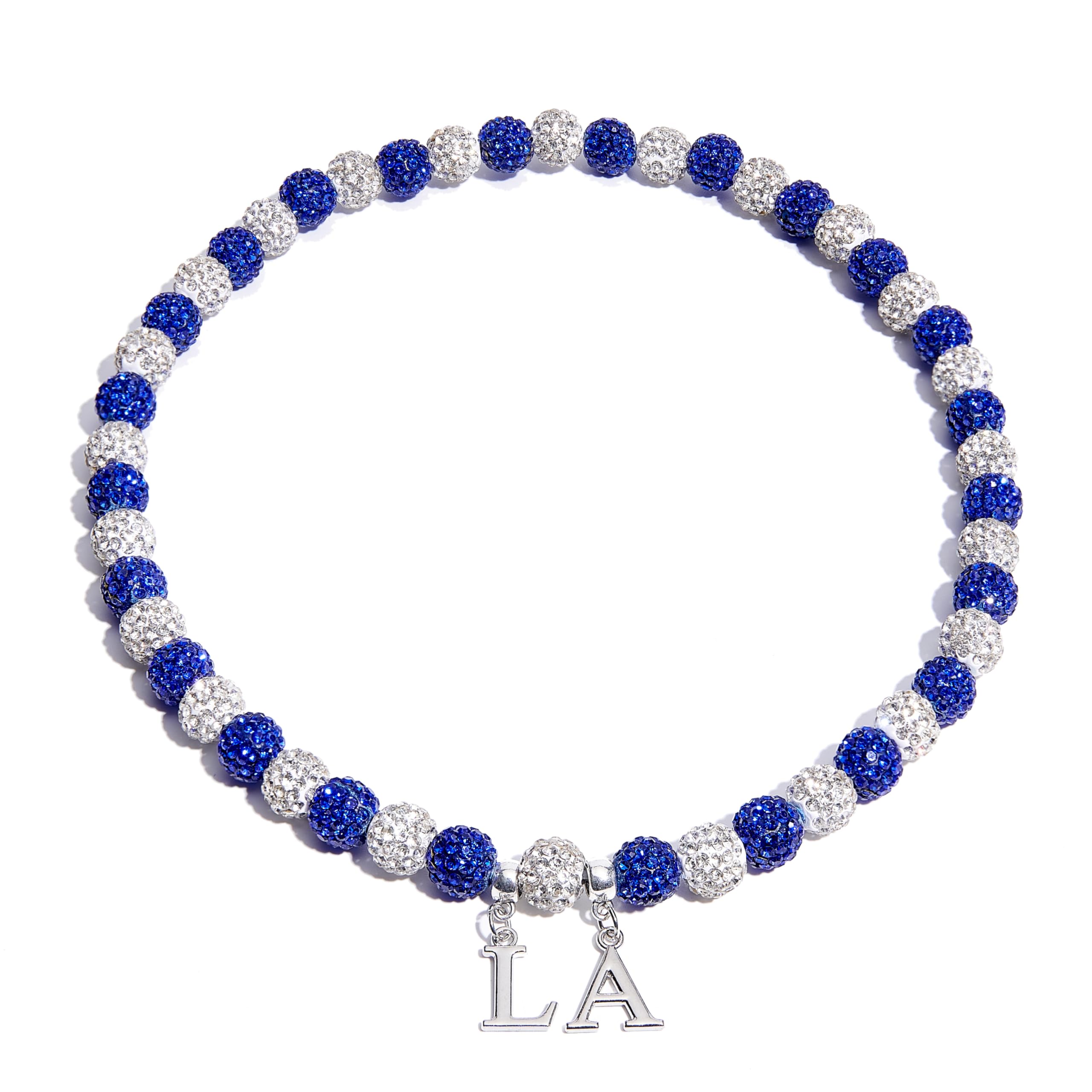 DERAKUS Baseball Necklace 18in Baseball Fan Chain Pollyanna Letter Necklace for Men Women Sparkle Rhinestone Drip