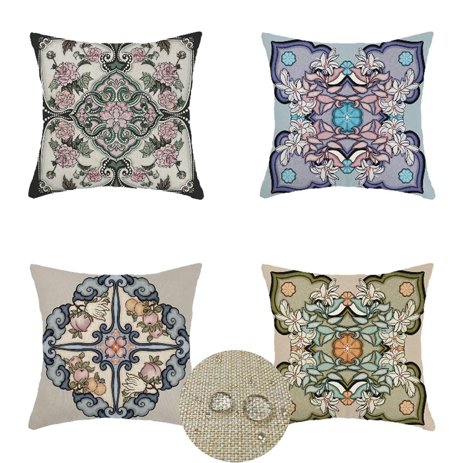 Pokrowce na poduszki Sofa 50x50 Poduszki Nordic Sofa Wodoodporna Outdoor Lato Poduszki na Sofy Kwiaty Poduszki Do Salonu Ławka Samochodowa Jesień Ogród Dekoracja HY-2461