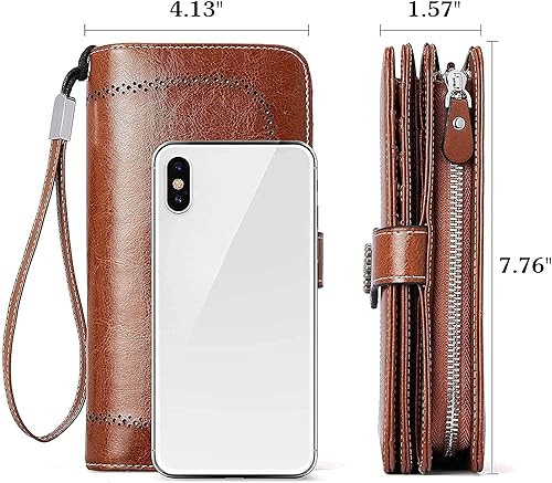 Miniatura 7 de BOSTANTEN Mochila para computadora portátil para mujer, mochila de cuero genuino, bolsa de viaje y cartera de cuero genuino de gran capacidad,