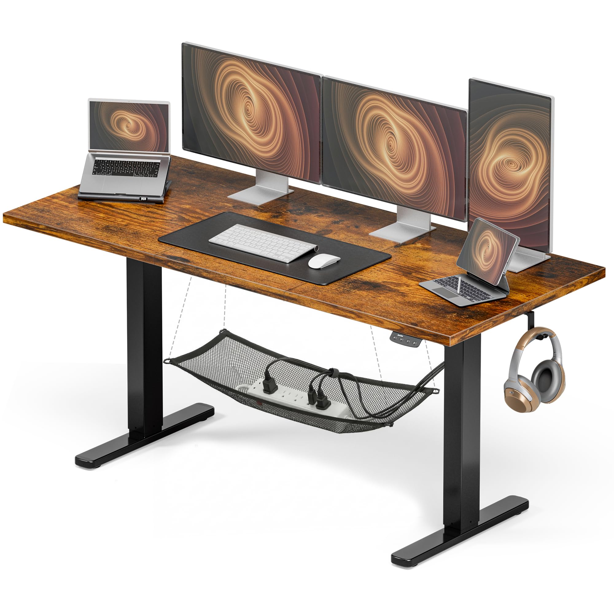 Acrolix Electric Standing Desk with Cable Management, 63x24 inch