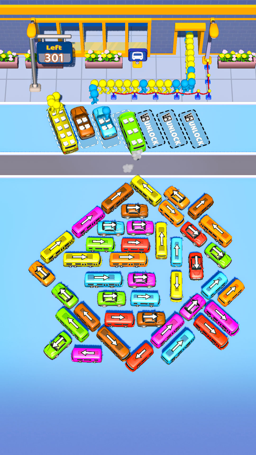 Bus Unpuzzle Escape Master Car Parking Jam: Sort Color Buses Tap Away ...