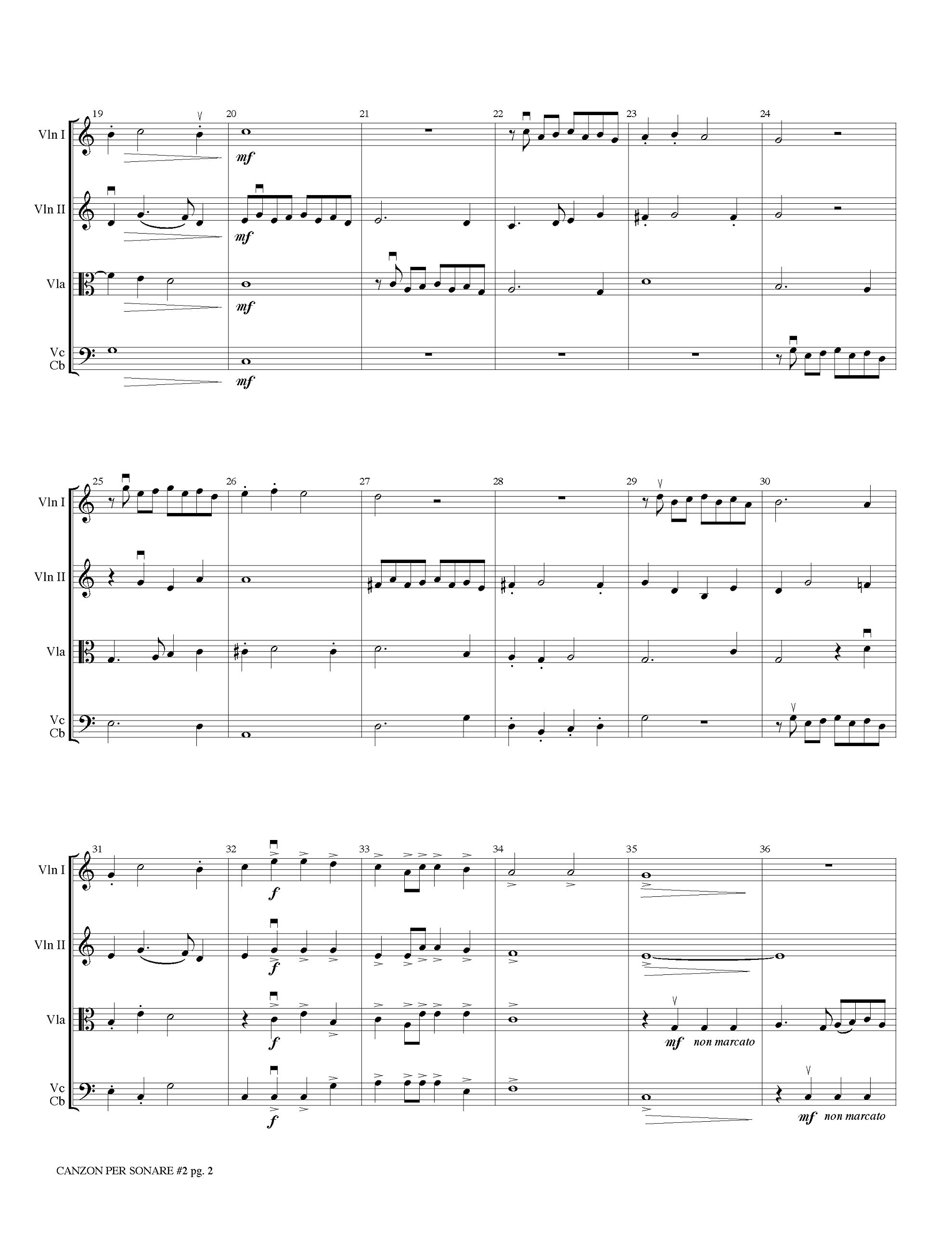 Canzon per Sonare #2: String Orchestra: Grade 2: Score & Parts