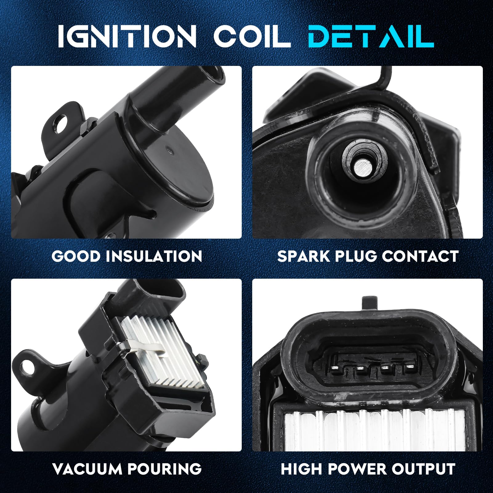 シボレーV8イグニッションコイルプラグコード 8本プラグセット Amazon | ブルーイグニッションコイル8個セット イリジウム