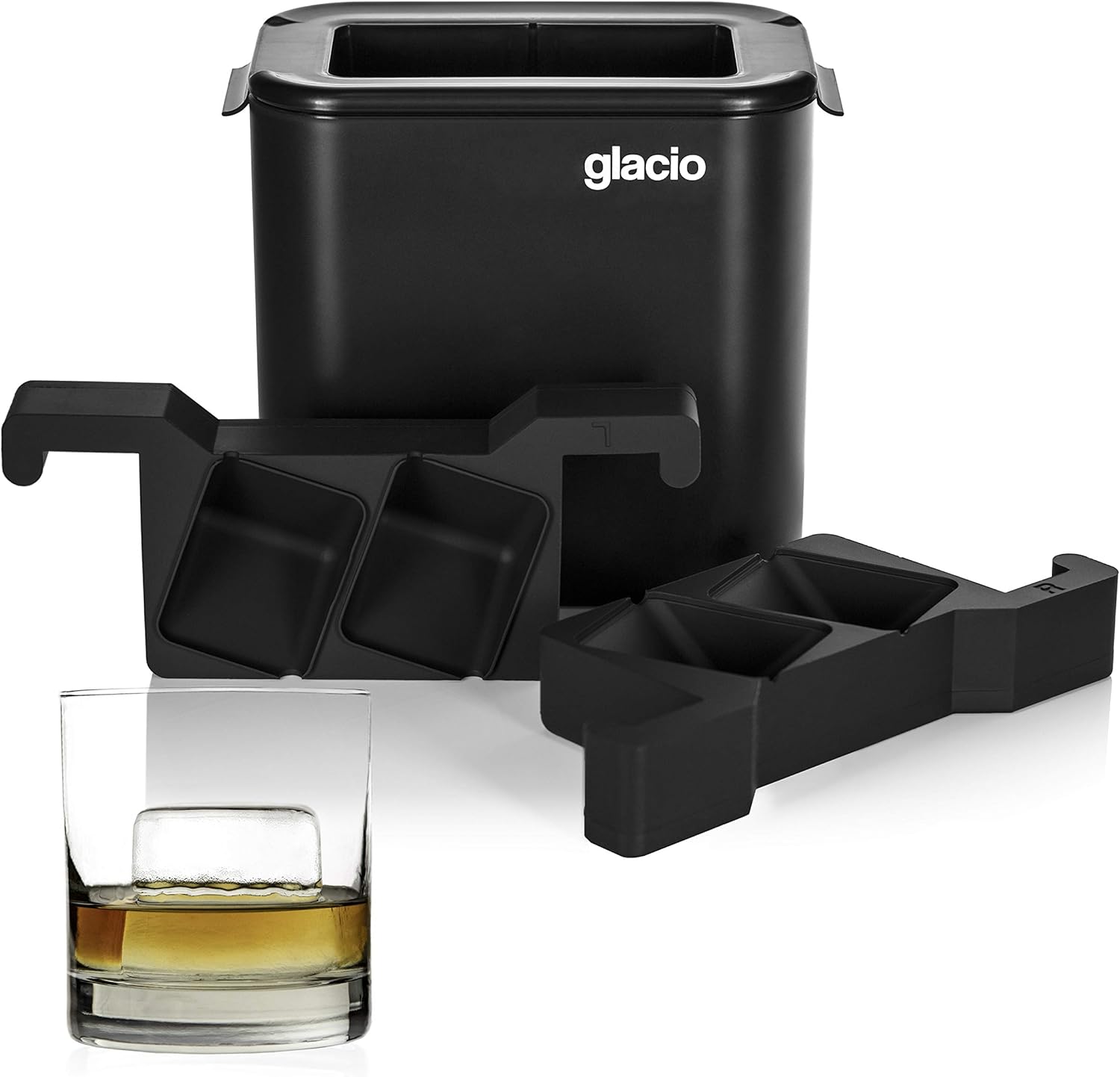 glacio Clear Cube Ice Duo Crystal Clear Ice Square Clear Ice Cube for Whiskey