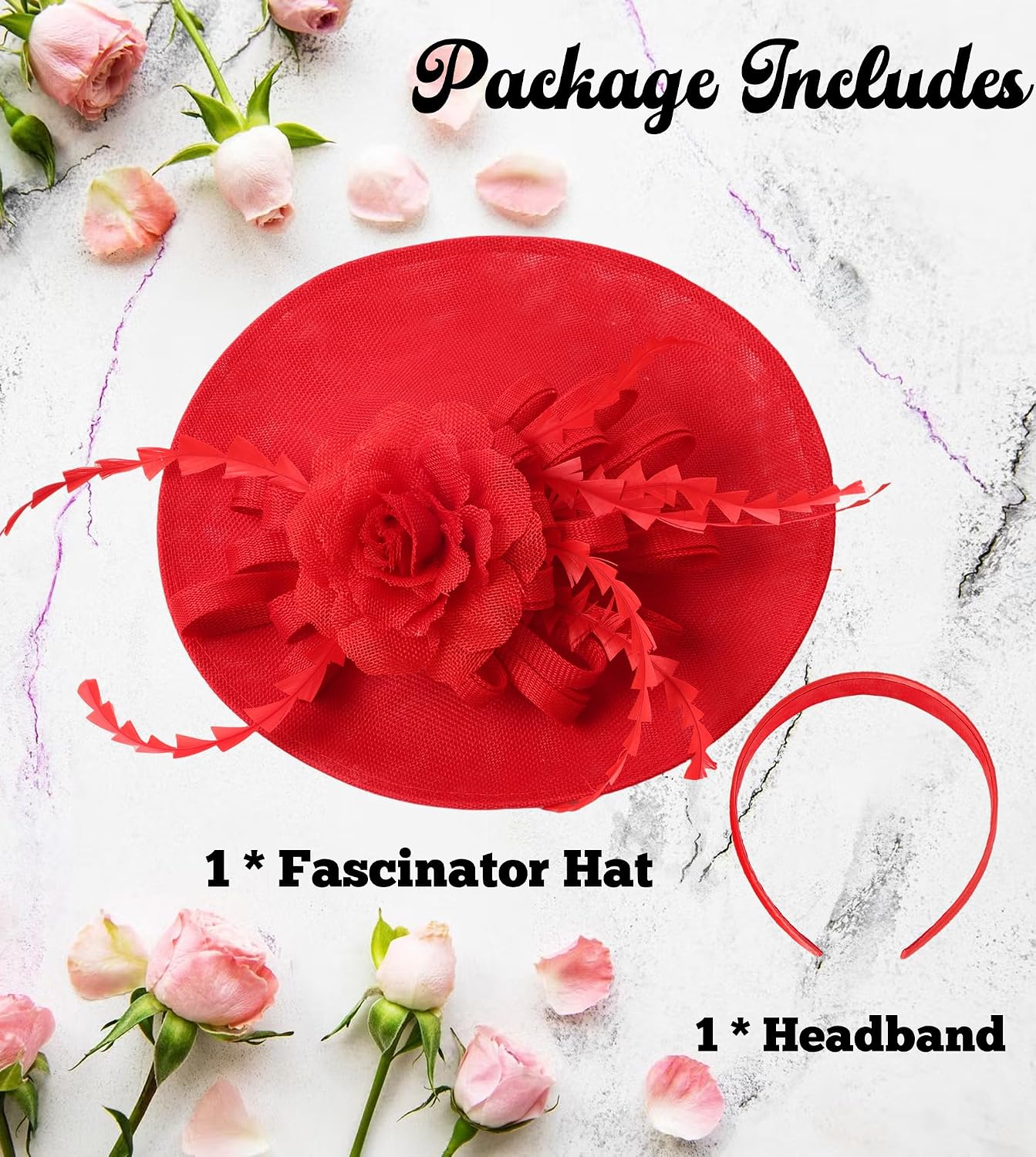 Kidukso Fascinator Hats Headwear for Derby Hats 1920s Vintage Headdress for Tea Party Cocktail Party Church