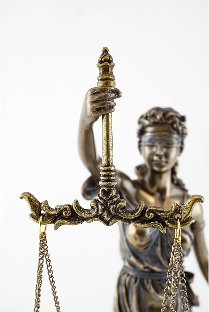 Estatua Lady Justicia Bronce 12.5 Pulgadas Colección Superior miniatura 4