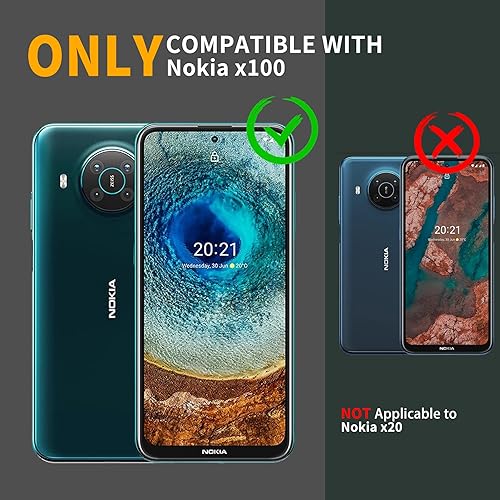 Miniatura 2 de DUOPAL Funda para Nokia X100, protección de grado militar a prueba de golpes, con protector de pantalla HD de vidrio templado y soporte compatible
