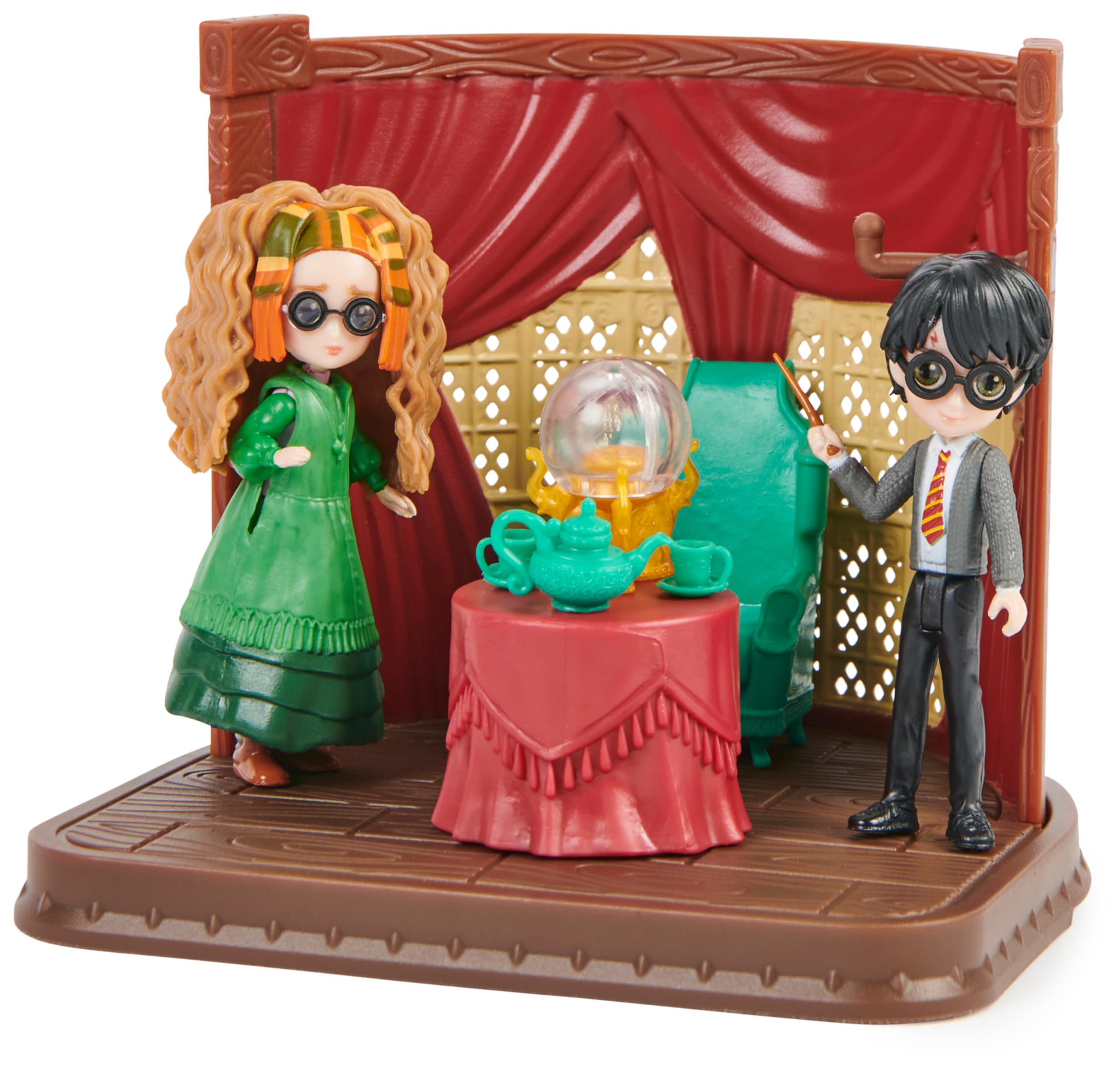 HARRY POTTER - PLAYSET COURS DE DIVINATION MAGICAL MINIS WIZARDING WORLD - Coffret Univers Magique Cours De Divination Avec 2 Figurines Exclusives Et 6 Accessoires - Jouet Enfant 6 ans et +