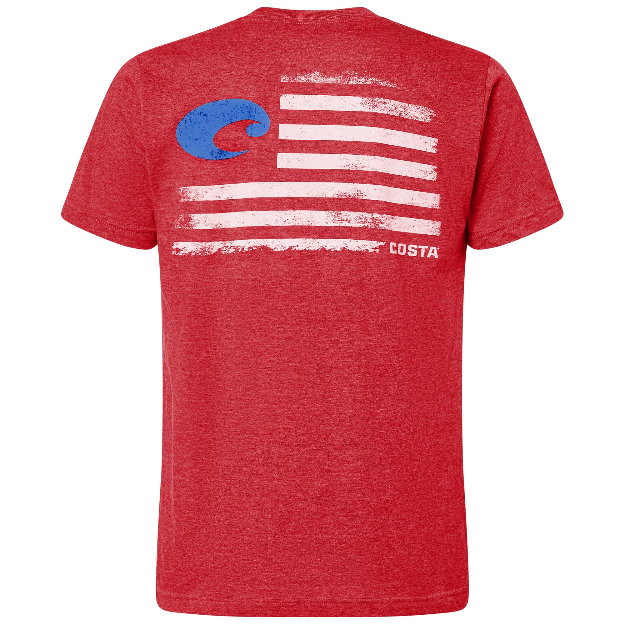 Costa Del Mar Men's Tshirt, Red Heather, Large