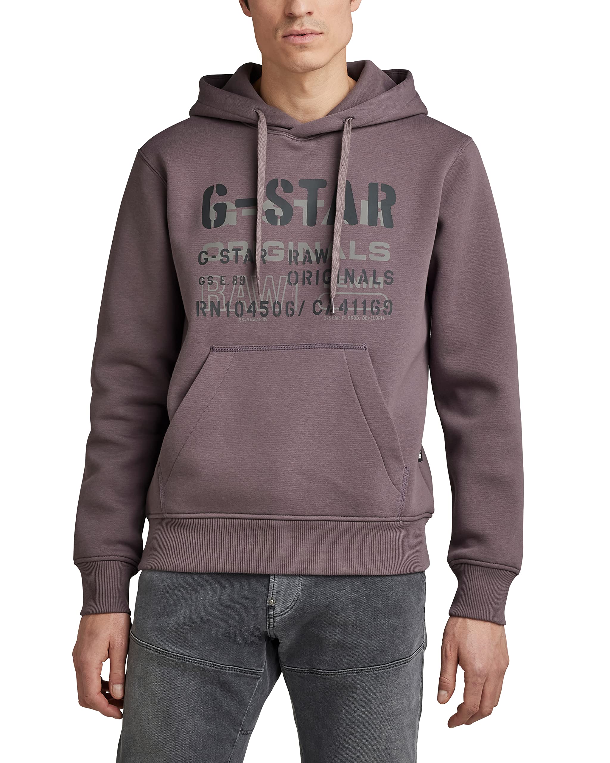 G-Star Men's Multi Layer Originals Hooded Sweater, Purple (dk taupe fungi D22232-A971-4751), M