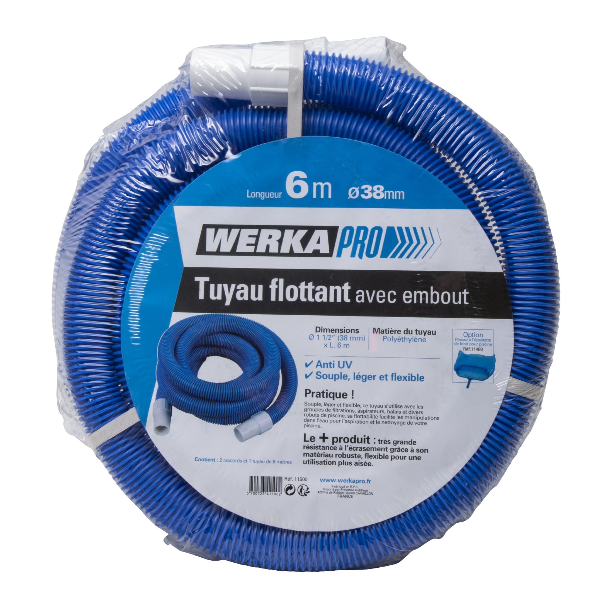 WERKA PRO Schwimmendes Pool Rohr 38mm - 15 Meter Für Filter & Poolroboter