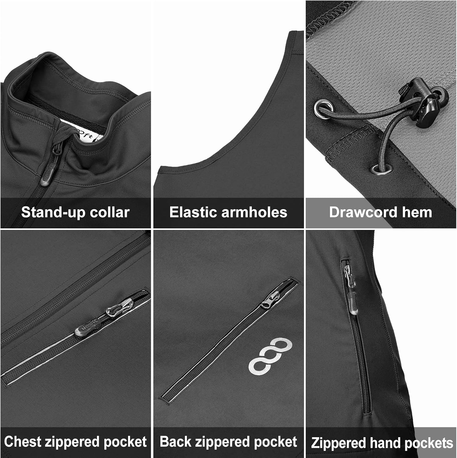 33,000ft Damen Leichte Laufweste Outdoor Softshell Weste Frau Ärmellose Jacke Winddichte Wasserdichte Atmungsaktive Vest Gilet für Laufen Golf Wandern - Image 4