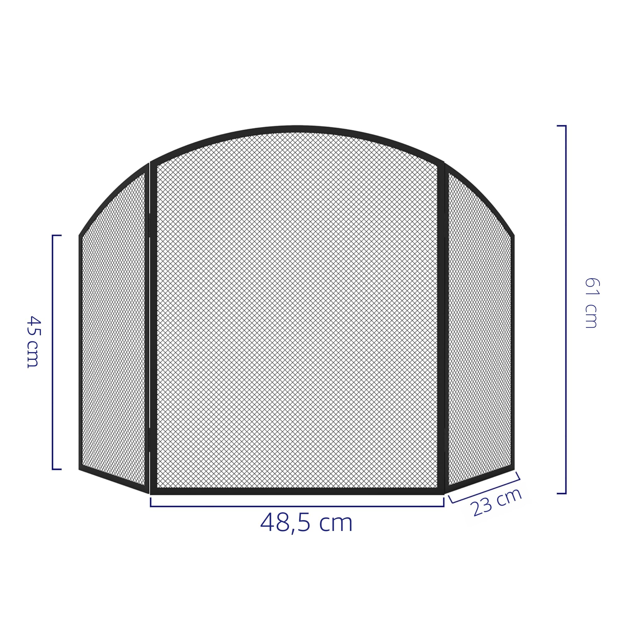Kingson Pare-feu de cheminée noir 96,5x61 cm pour brûleurs à bois et foyers à bûches, protection de sécurité pour bébé, pare-feu pour feux ouverts