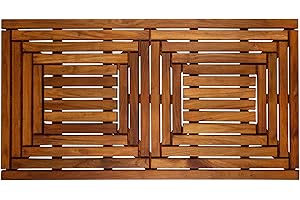 Natural Teak Shower Floor Mat for Enhanced Bathroom Experience