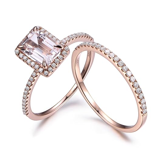 Morganite Bridal Set