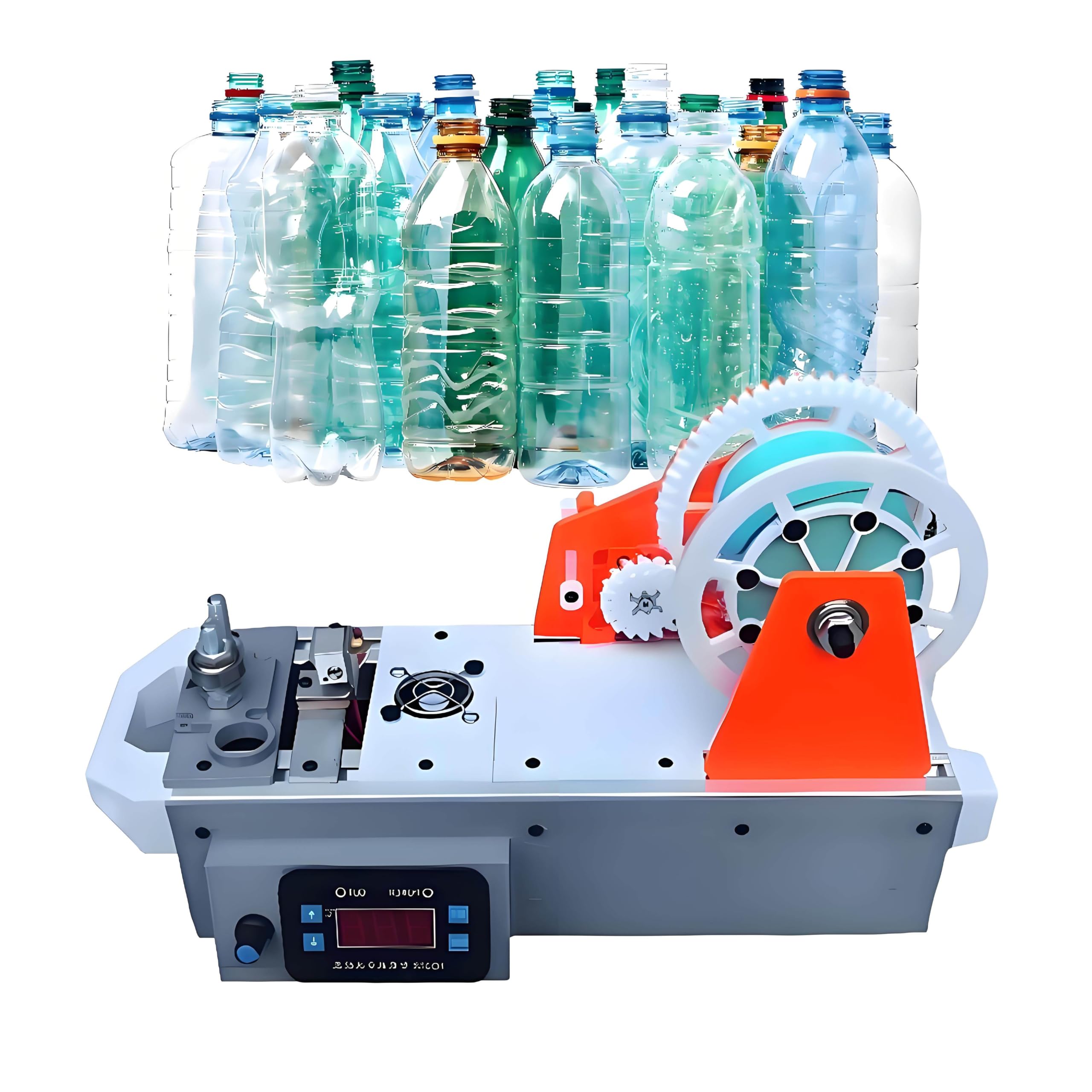 Recycleur de Bouteilles imprimé en 3D, Filament Plastique pultrudé, extrudeuses pour imprimante 3D avec Affichage numérique, température et Vitesse réglables, pour Les bricoleurs Gray