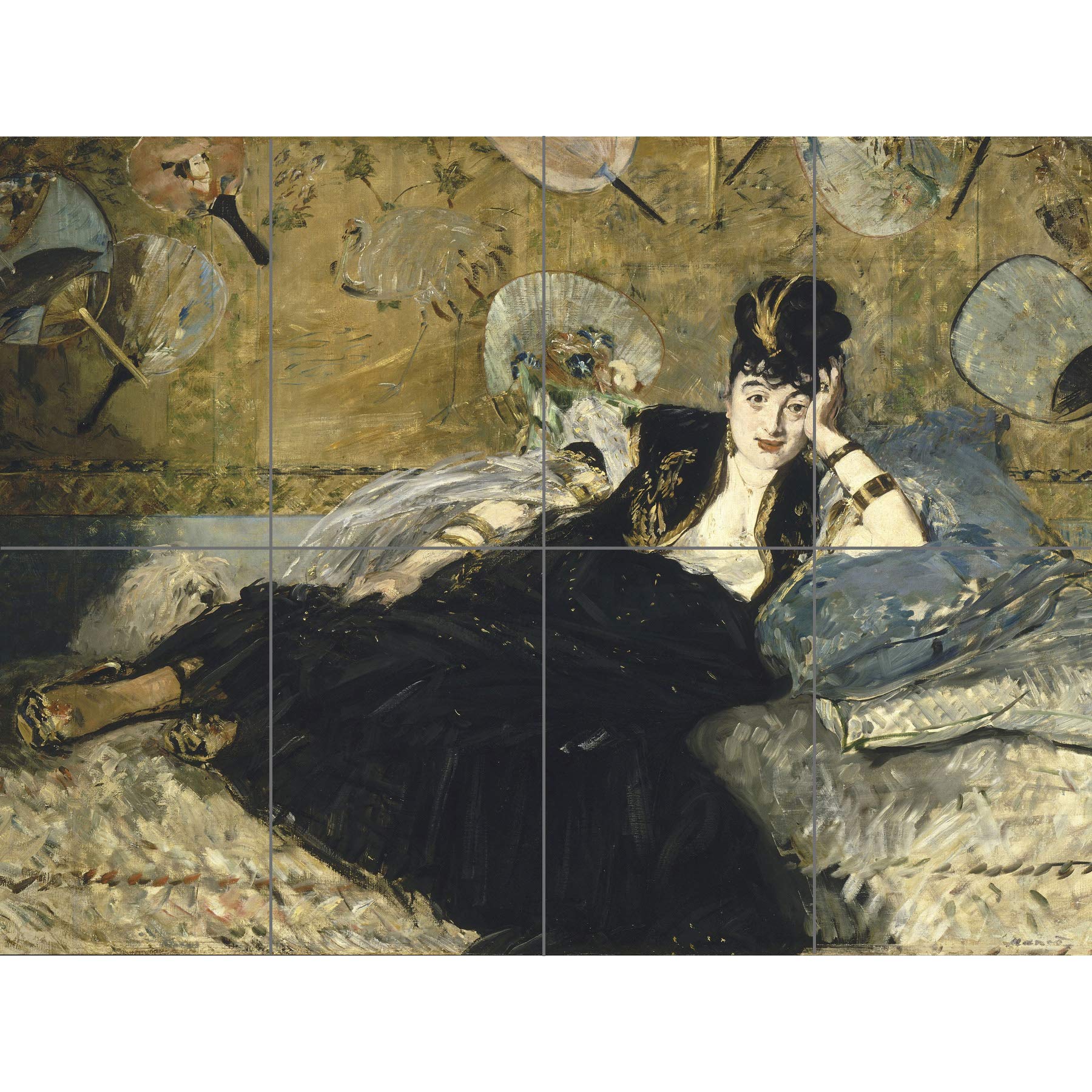 Artery8 Edouard Manet Woman With Fans XL Giant Panel Poster (8 Sections)