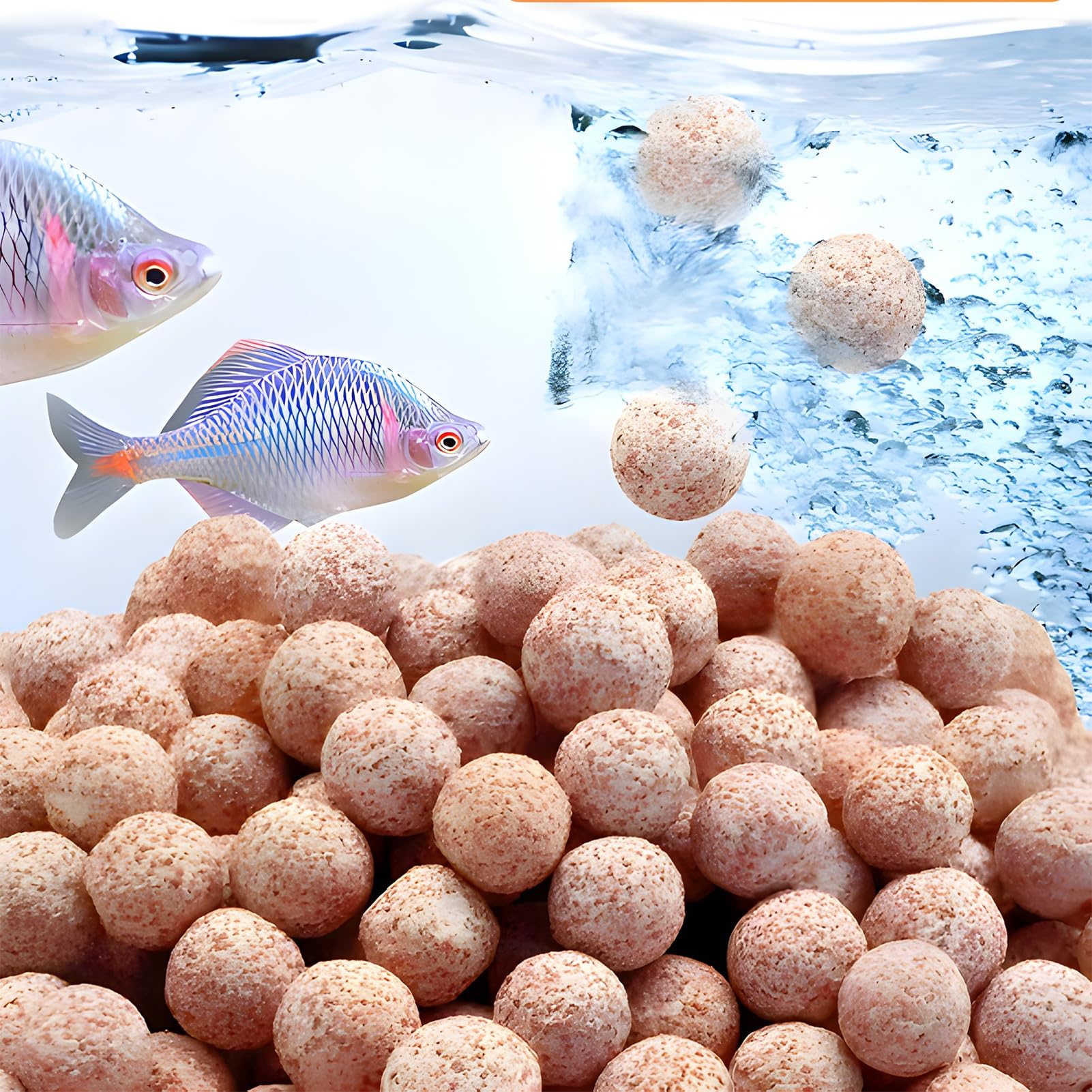 Sphère filtrante Biologique de 5 kg, Filtre d'aquarium, sphère filtrante à Billes de Quartz, Accessoire pour Aquarium, pour la Filtration d'aquarium