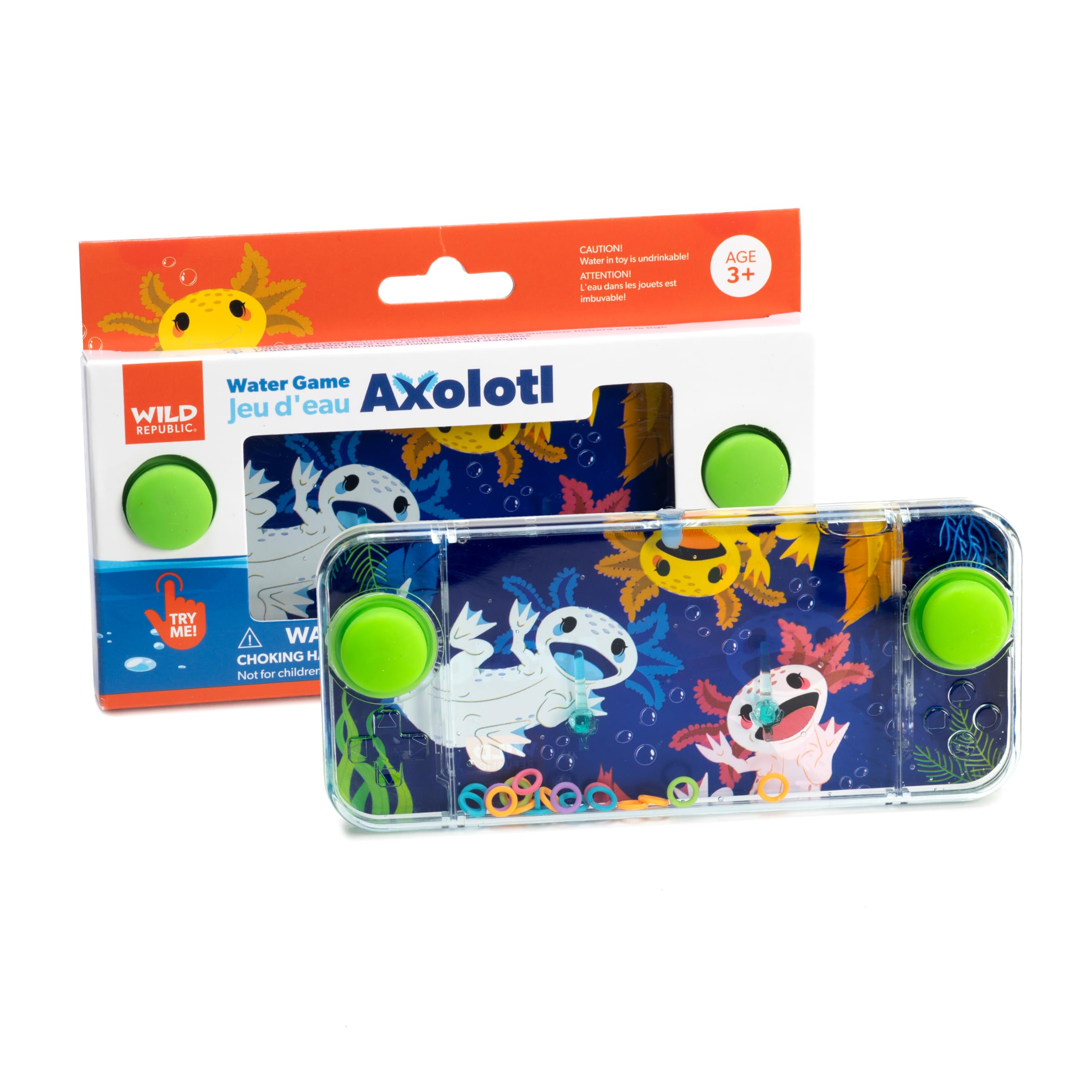 Wild Republic Water Game New Axolotl, Toy Figures, Educational Toys, Gift for Kids