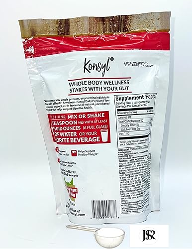 Miniatura 2 de Konsyl Daily - Fibra de psyllium (2 unidades, 12.7 onzas), sin OMG, vegana, apta para dieta cetogénica, suplemento de fibra en polvo